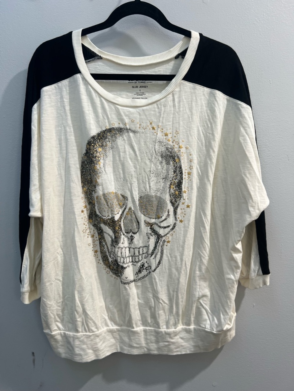Torrid Graphic Crew Long Sleeve Dolman Skull - Picture 6 of 6